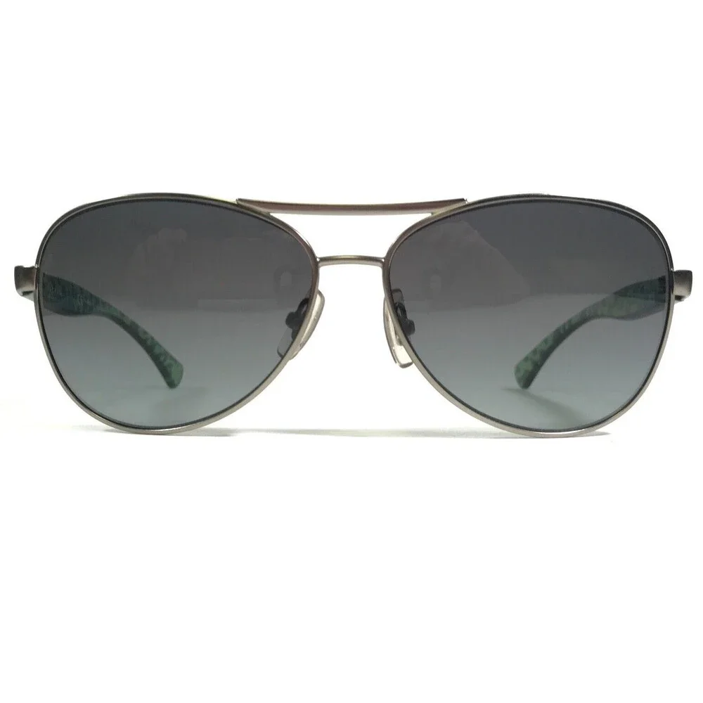 Ralph Lauren Sunglasses RA4108 494/T3 Gray Green Round Frames with Blue Lenses